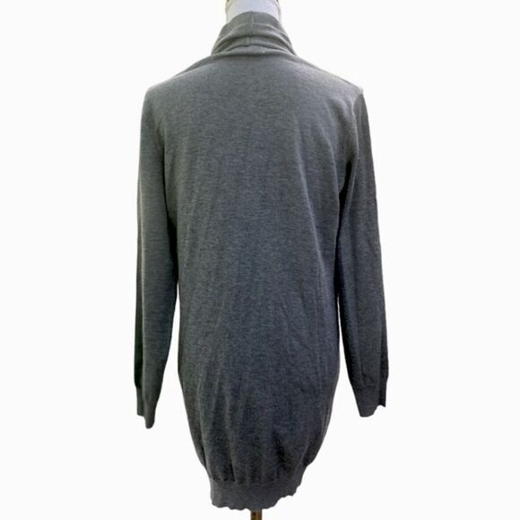 GRACE KARIN Wm’s Sz Lrg Grey Pockets Long Sleeve Open Front Cardigan Sweaters - Picture 3 of 6